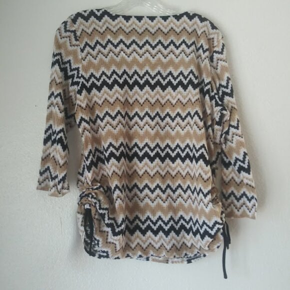 Alfred Dunner women's size S multicolored zigzag top - Picture 5 of 15